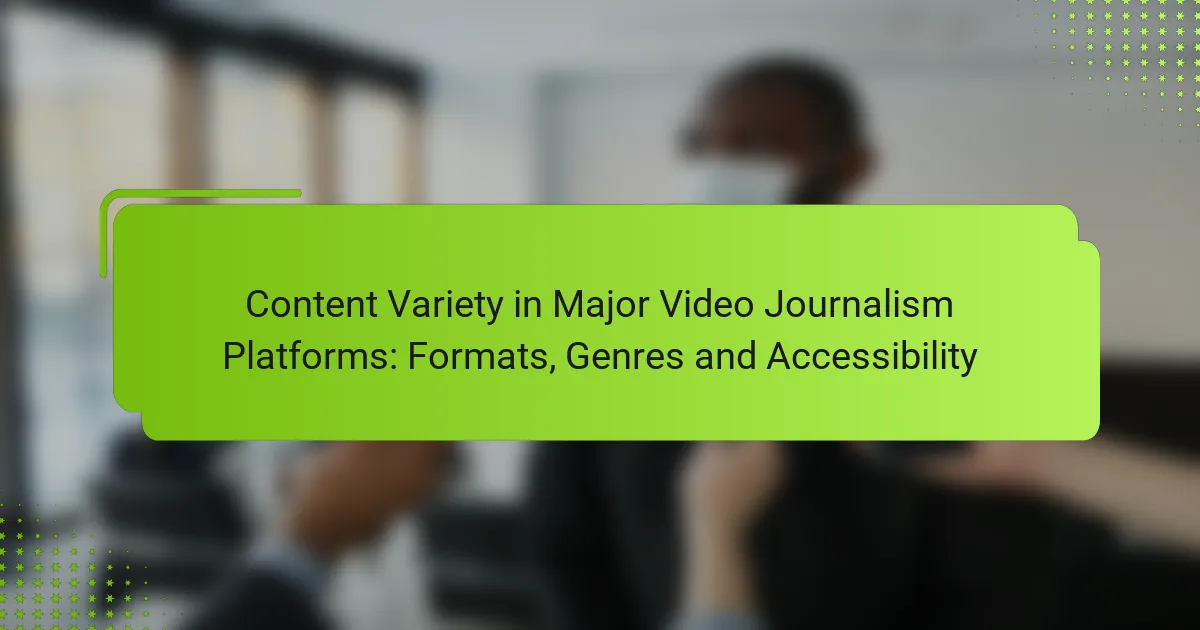 Content Variety in Major Video Journalism Platforms: Formats, Genres and Accessibility