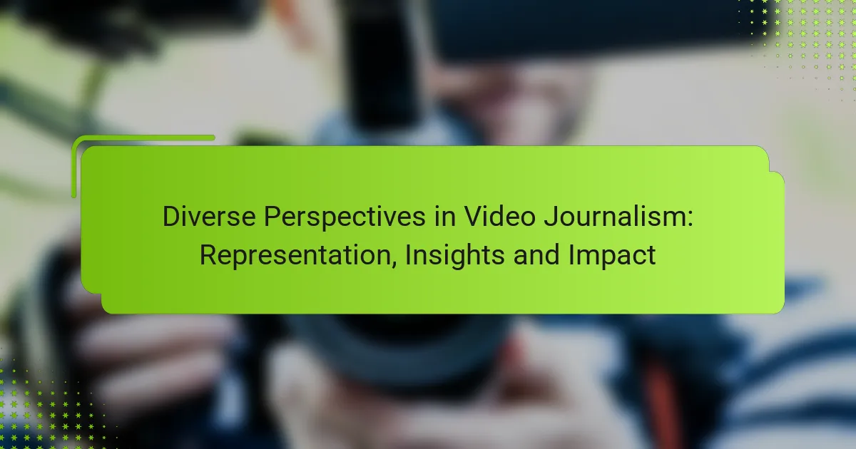 Diverse Perspectives in Video Journalism: Representation, Insights and Impact