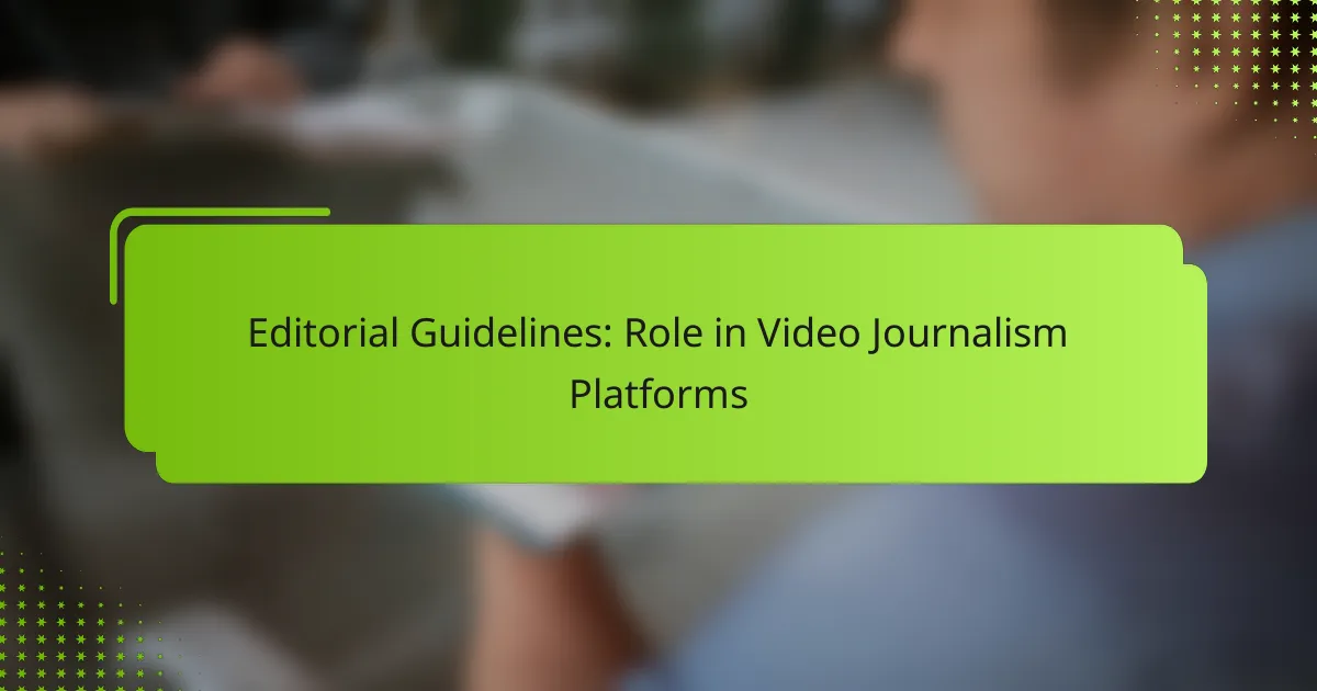 Editorial Guidelines: Role in Video Journalism Platforms