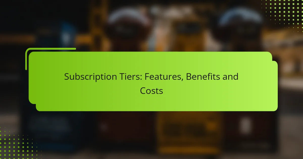 Subscription Tiers: Features, Benefits and Costs