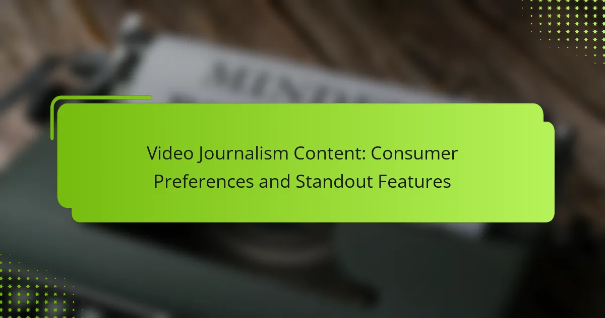 Video Journalism Content: Consumer Preferences and Standout Features