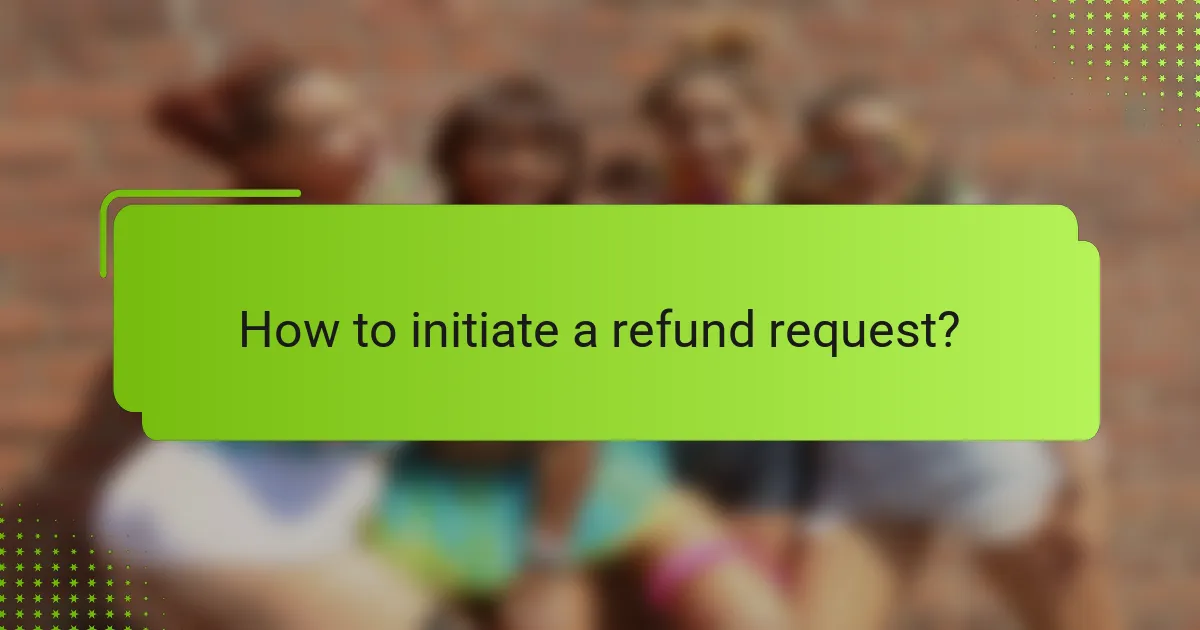 How to initiate a refund request?